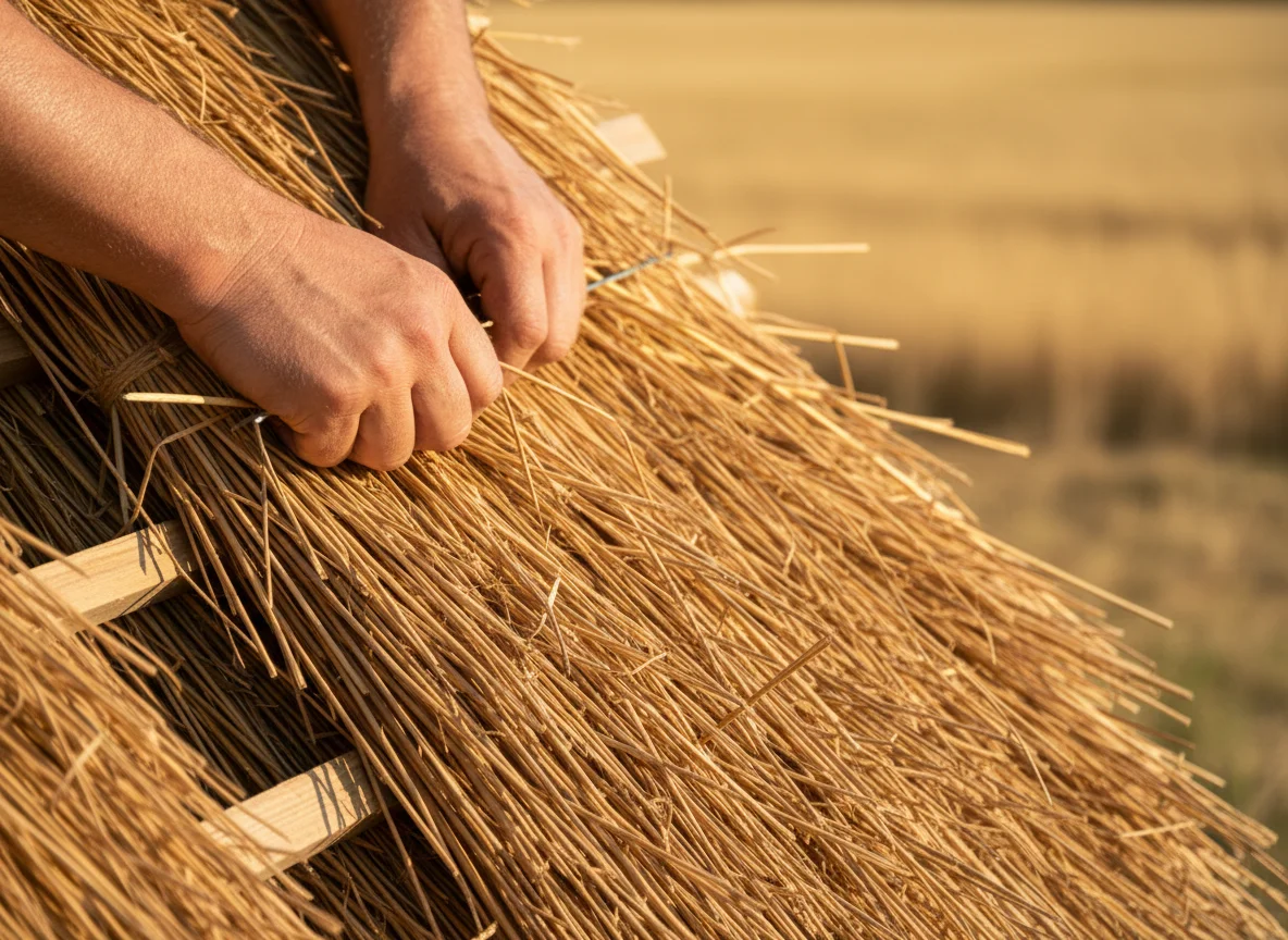 Master Thatcher in Hampshire at work